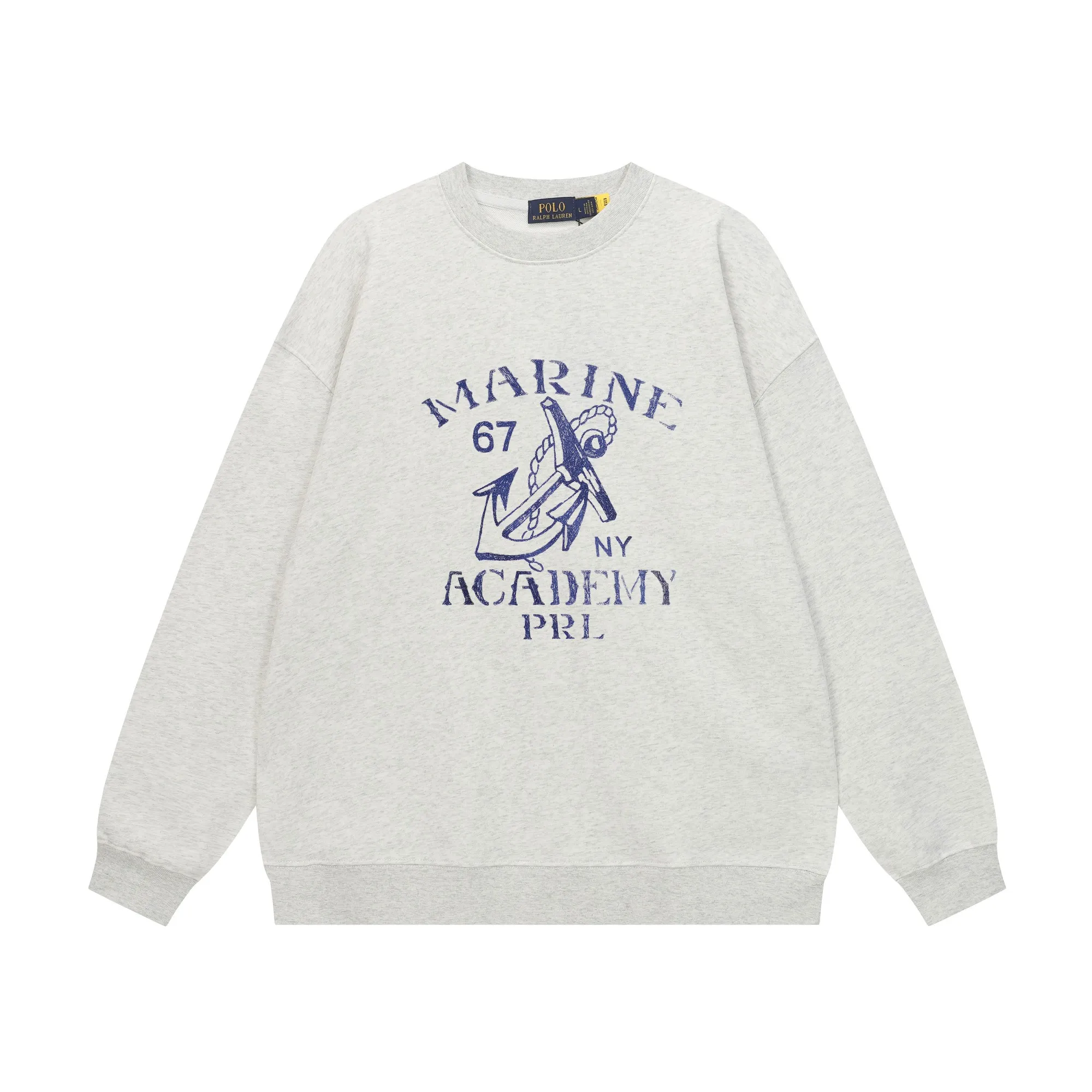 P200 Long-term stock] RalphLauren/Ralph Lauren 2025 autumn and winter new bear letter print 420g heavy large terry sweatshirt Ralph Lauren's age-reducing item, the coat fabric is made of 85% cotton ➕15% polyester, which not only retains the softness, comfort and breathability of cotton, but also adds the wear resistance and wrinkle resistance of polyester fiber, making the clothes more durable and easy to care for. Even in slightly cooler weather, you won't feel stuffy when wearing it. This kind of fabric has a natural crisp feel and is not easy to pill or deform. The bear on the chest is printed with English letters. It is full of color, full of three-dimensionality, and lifelike, adding a bit of liveliness and interest to the whole sweatshirt. There is no pressure to dress, regardless of age or gender. Complete accessories! Color: black, white, navy blue, light floral gray Size: M-L-XL-XXL